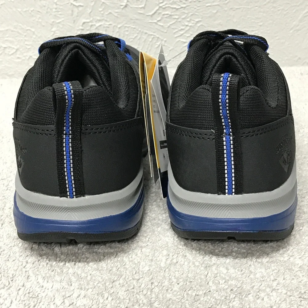 Herman‎ Survivors Cassle Men's Work Shoes Size 8 Black Blue Composite Toe Safety